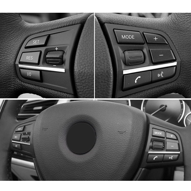 2 PCS Car Multi-functional Steering Wheel Rubber Button for BMW F10 / F07 / F02, Left and Right Drive Universal (Silver)