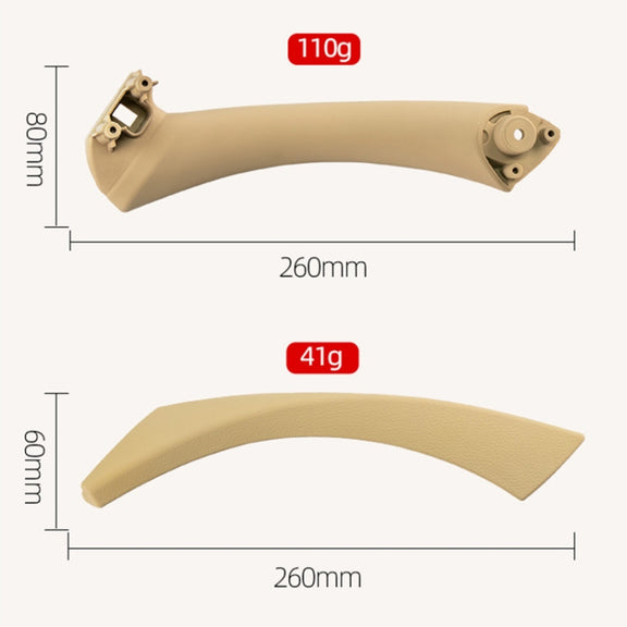 Car Left Side Inner Armrest Door Handle Assembly for BMW E90 2005-2012, Left and Right Drive Universal (Beige)