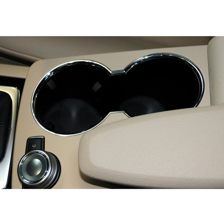 Car Central Control Storage Box Round Cover 2046800107 for Mercedes-Benz C-Class W204 2007-2014, Left Driving(Grey)
