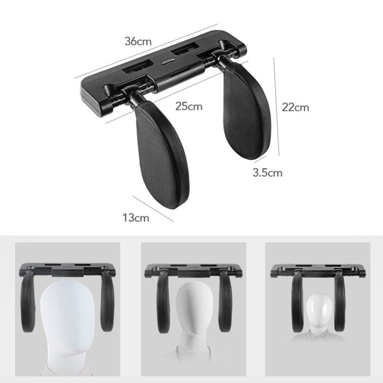 A02 Adjustable Car Auto U-shaped Memory Foam Neck Rest Cushion Seat Pillow(Black)
