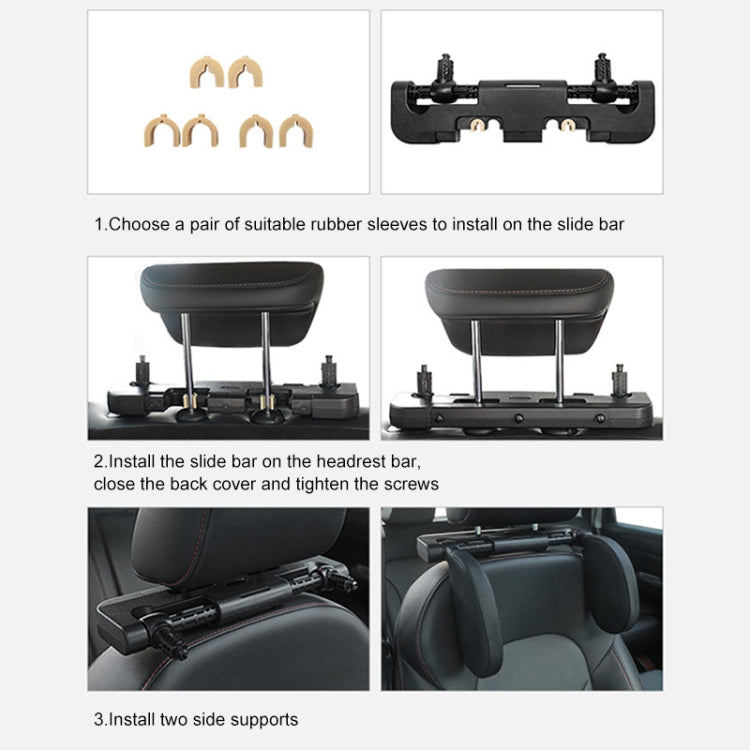 A02 Adjustable Car Auto U-shaped Memory Foam Neck Rest Cushion Seat Pillow (Beige)