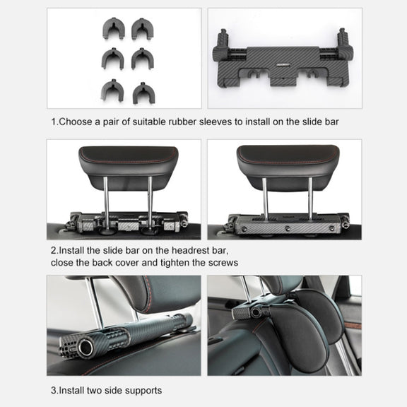A03 Adjustable Car Auto U-shaped Memory Foam Neck Rest Cushion Seat Pillow (Brown)