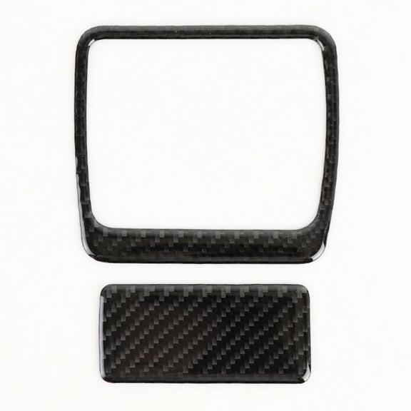 2 in 1 Car Carbon Fiber Front Passenger Seat Storage Box Switch Decorative Sticker for Buick Regal 2017-2021