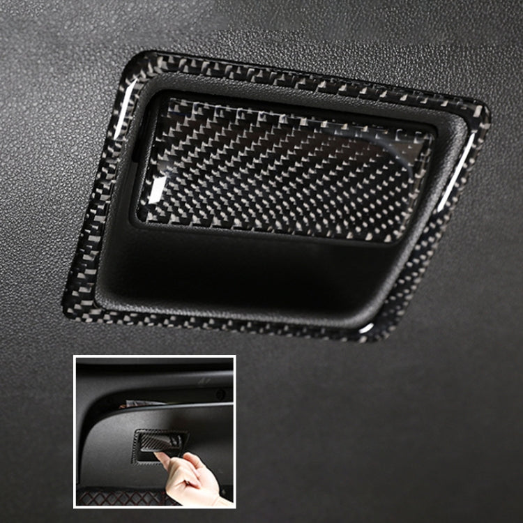2 in 1 Car Carbon Fiber Front Passenger Seat Storage Box Switch Decorative Sticker for Buick Regal 2017-2021