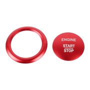 Car Engine Start Key Push Button Ring Trim Sticker Decoration for Mercedes-Benz A-Class 2013-2018 / C-Class 2015-2018 / GLA (Red)