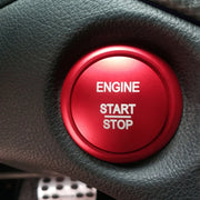 Car Engine Start Key Push Button Ring Trim Sticker Decoration for Mercedes-Benz A-Class 2013-2018 / C-Class 2015-2018 / GLA (Red)
