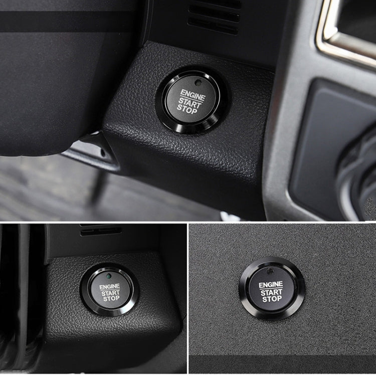 Car Engine Start Key Push Button Ring Trim Sticker Decoration for Ford F150 (Black)