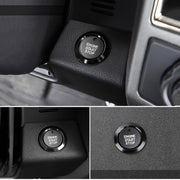 Car Engine Start Key Push Button Ring Trim Sticker Decoration for Ford F150 (Black)
