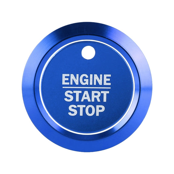Car Engine Start Key Push Button Ring Trim Sticker Decoration for Ford F150 (Blue)