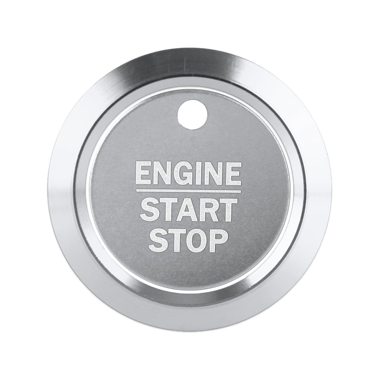 Car Engine Start Key Push Button Ring Trim Sticker Decoration for Ford F150 (Silver)