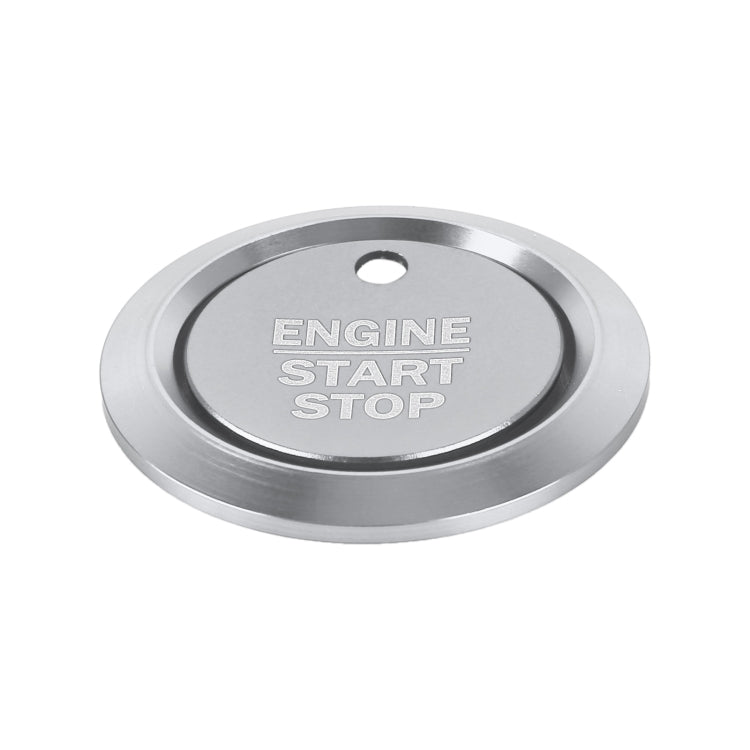 Car Engine Start Key Push Button Ring Trim Sticker Decoration for Ford F150 (Silver)