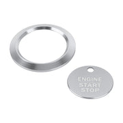 Car Engine Start Key Push Button Ring Trim Sticker Decoration for Ford F150 (Silver)