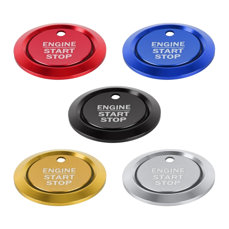 Car Engine Start Key Push Button Ring Trim Sticker Decoration for Ford F150 (Gold)