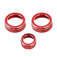 3 PCS Car Metal Air Conditioner Knob Case for Honda CR-V 2017-2021 (Red) - Decoration Rings by PMC TechLife | Online Shopping South Africa | PMC TechLife | Buy Now Pay Later Mobicred