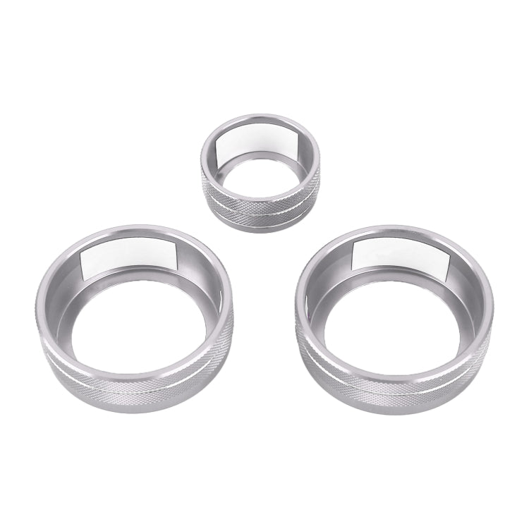 3 PCS Car Metal Air Conditioner Knob Case for Honda CR-V 2017-2021 (Silver)