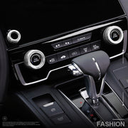 3 PCS Car Metal Air Conditioner Knob Case for Honda CR-V 2017-2021 (Silver)