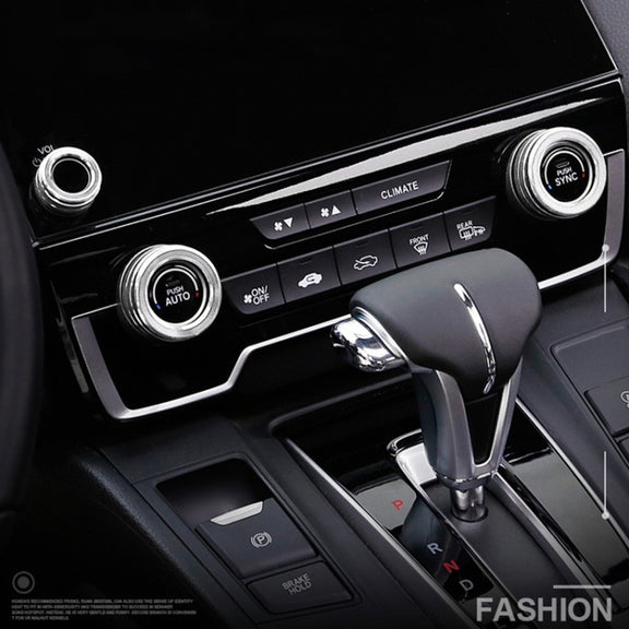 3 PCS Car Metal Air Conditioner Knob Case for Honda CR-V 2017-2021 (Silver)
