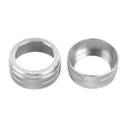 2 PCS Car Metal Air Conditioner Knob Case for Toyota Corolla / Levin / Allion / Yaris 2019-2021 (Silver)