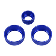 3 PCS Car Metal Air Conditioner Knob Case for BMW X1 / X2 / GT (Blue)