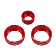 3 PCS Car Metal Air Conditioner Knob Case for BMW X1 / X2 / GT (Red)