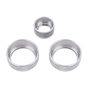 3 PCS Car Metal Air Conditioner Knob Case for BMW X1 / X2 / GT (Silver)