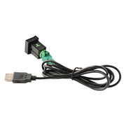 Car Center Console CD Reserved Position Modified 2.6x2.3cm USB Interface Conversion Cable Wiring Harness for Volkswagen / Audi / Skoda, Cable Length: 1m