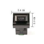 Car Center Console CD Reserved Position Modified USB Port 2.6x2.3cm for Volkswagen / Audi / Skoda