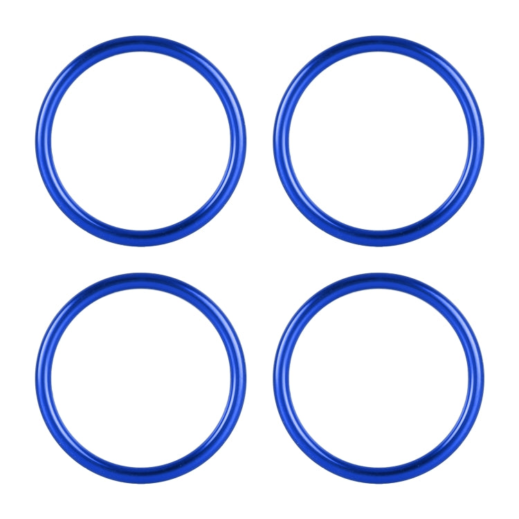 4 PCS / Set Air Conditioning Vent Metal Decorative Ring for Audi A1(Blue)