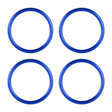 4 PCS / Set Air Conditioning Vent Metal Decorative Ring for Audi A1(Blue) - Decoration Rings by PMC Jewellery | Online Shopping South Africa | PMC Jewellery | Buy Now Pay Later Mobicred