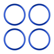 4 PCS / Set Air Conditioning Vent Metal Decorative Ring for Audi A1(Blue)