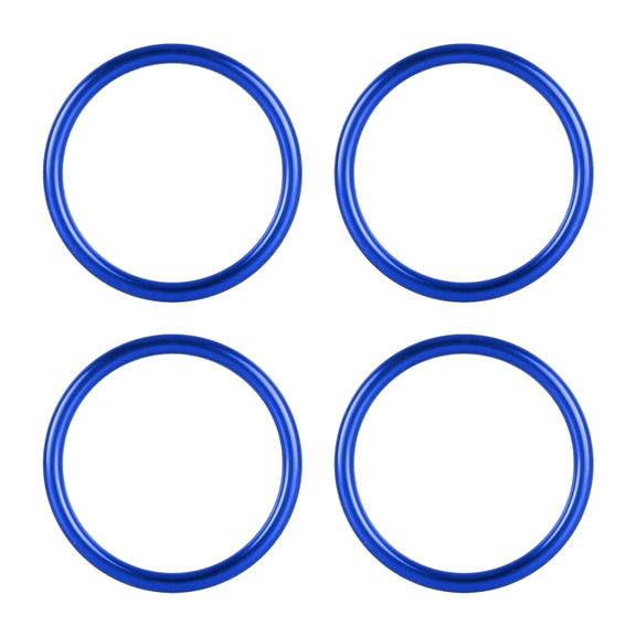 4 PCS / Set Air Conditioning Vent Metal Decorative Ring for Audi A1(Blue)