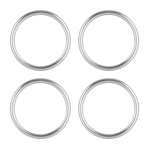 4 PCS / Set Air Conditioning Vent Metal Decorative Ring for Audi A1(Silver)