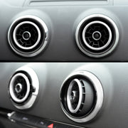 4 PCS / Set Air Conditioning Vent Metal Decorative Ring for Audi A1(Silver)