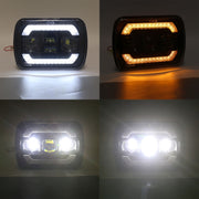 2073S 1 Pair 7 inch Car Square Headlight Work Light