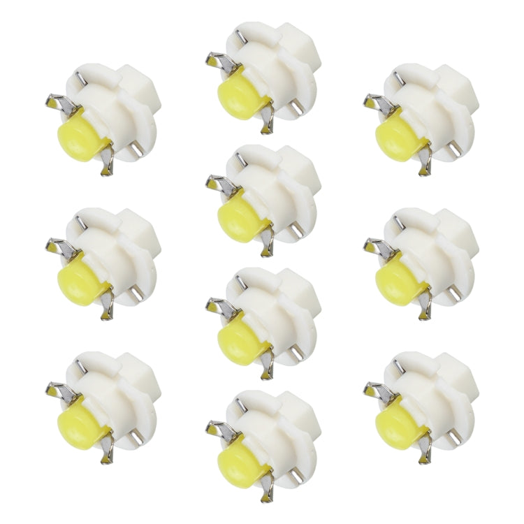 10 PCS B8.4 0.2W DC12V Wedge Instrument Panel COB LED Light Dashboard Gauge Cluster Indicator Lamp Bulb (White Light)