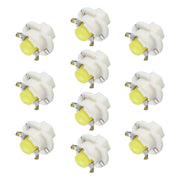 10 PCS B8.4 0.2W DC12V Wedge Instrument Panel COB LED Light Dashboard Gauge Cluster Indicator Lamp Bulb (White Light)