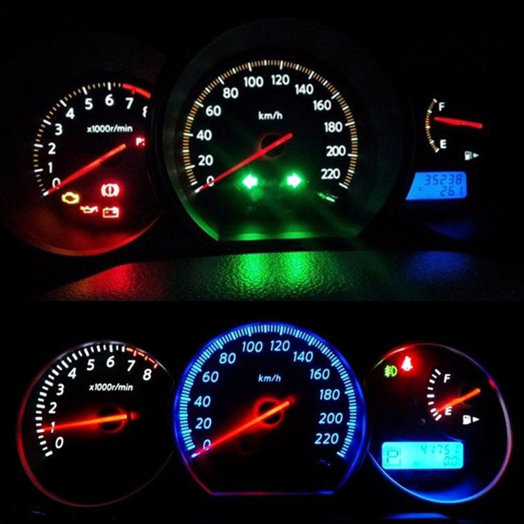 10 PCS B8.4 0.2W DC12V Wedge Instrument Panel COB LED Light Dashboard Gauge Cluster Indicator Lamp Bulb (White Light)