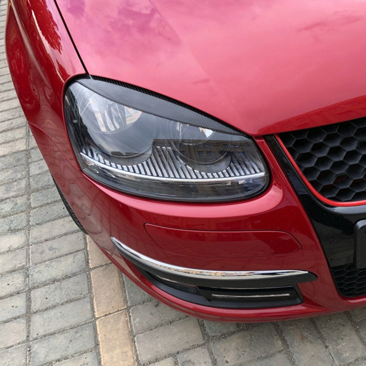 Car Headlight Eyebrow Decoration Sticker for Volkswagen Golf 5 (Black)