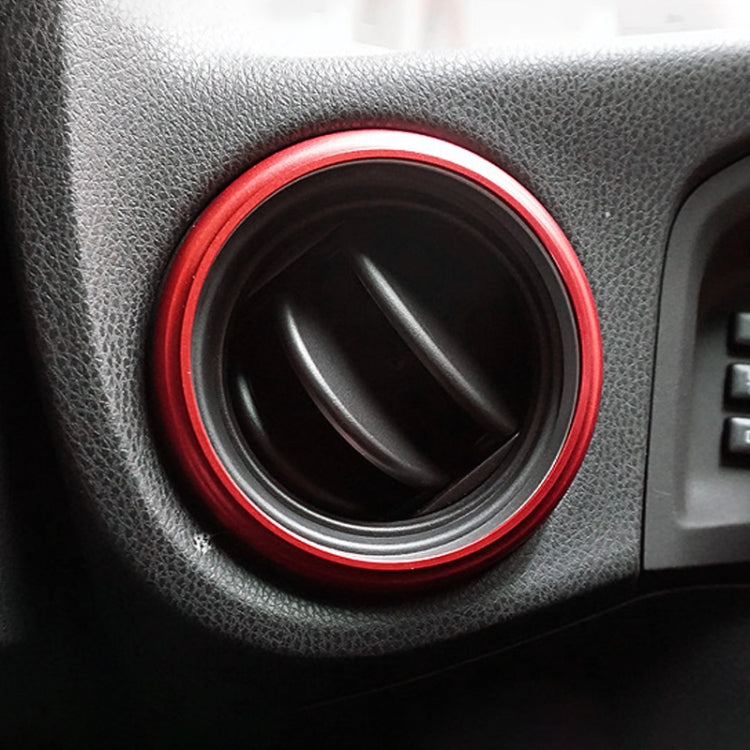 2 PCS Car Air Conditioner Air Outlet Decorative Ring for Subaru BRZ Outback / Toyota 86(Red)