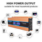 Carmaer Modified Sine Wave 24V to 220V 500W Car Multi-function Double Digital Display Inverter Household Power Converter