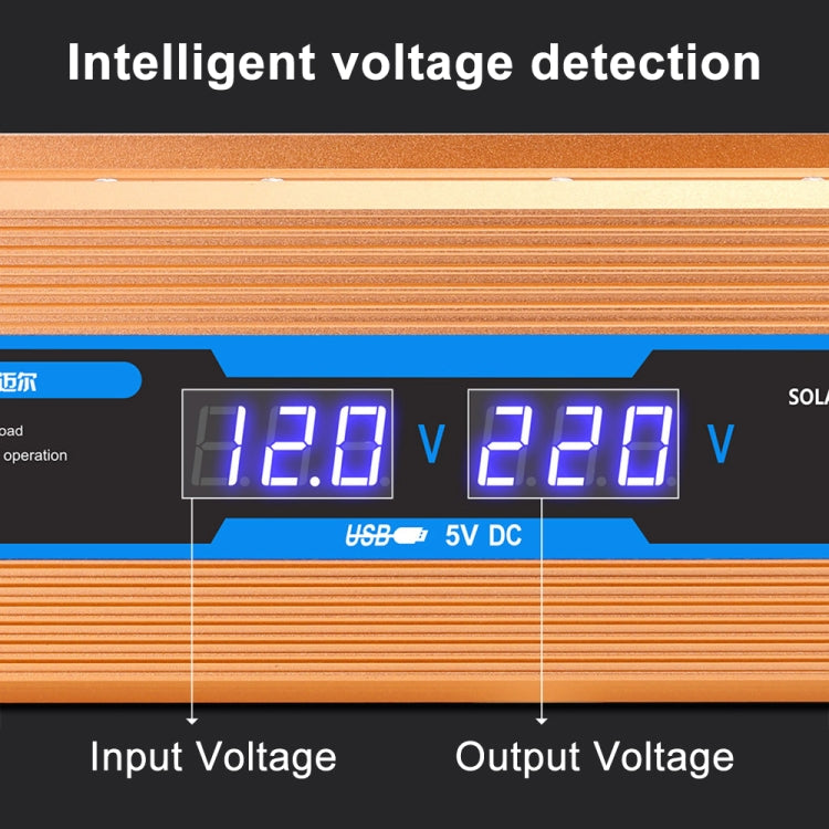 Carmaer Modified Sine Wave 48V to 220V 500W Car Multi-function Double Digital Display Inverter Household Power Converter