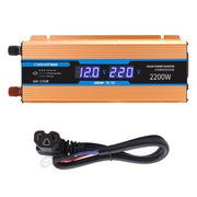 Carmaer Modified Sine Wave 48V to 220V 2200W Car Multi-function Double Digital Display Inverter Household Power Converter