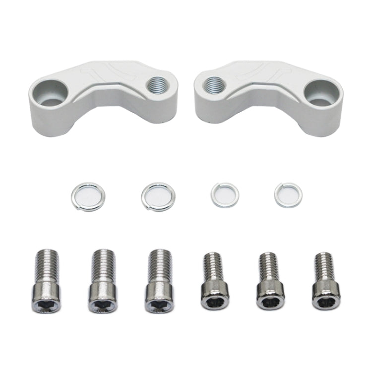 SF-YSZ-2 Mirror Code Motorcycle Modification Aluminum Alloy CNC Rearview Extension Bracket Set (Titanium Color)