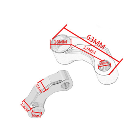 SF-YSZ-2 Mirror Code Motorcycle Modification Aluminum Alloy CNC Rearview Extension Bracket Set (Titanium Color)