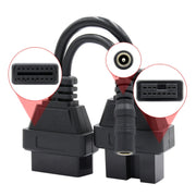 12Pin to 16Pin Car OBD2 Conversion Cable OBDII Diagnostic Adapter Cable for Mitsubishi