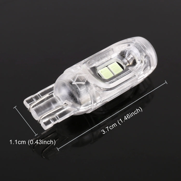 10 PCS T10 DC12V / 1W Car Clearance Light 5LEDs SMD-3030 Lamp Beads (Ice Blue Light)