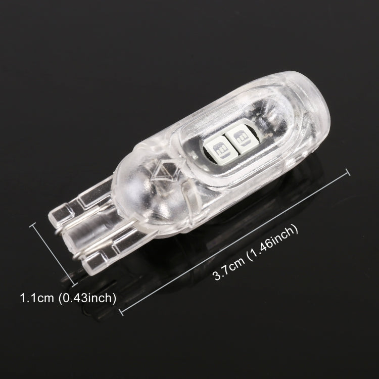 10 PCS T10 DC12V / 1W Car Clearance Light 5LEDs SMD-3030 Lamp Beads (Blue Light)