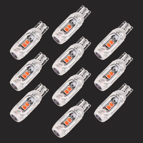 10 PCS T10 DC12V / 1W Car Clearance Light 5LEDs SMD-3030 Lamp Beads (Red Light)
