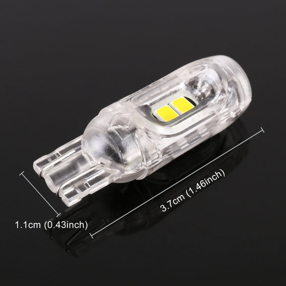10 PCS T10 DC12V / 1W Car Clearance Light 5LEDs SMD-3030 Lamp Beads (White Light)