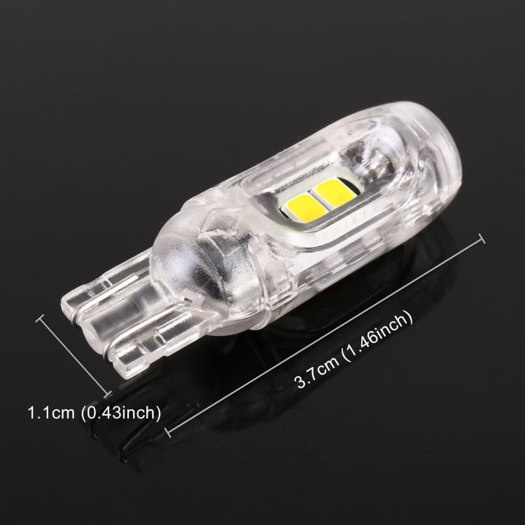 10 PCS T10 DC12V / 1W Car Clearance Light 5LEDs SMD-3030 Lamp Beads (White Light)